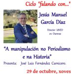 NOVA EDICION DO CICLO FALANDO CON:  D. JESUS MANUEL GARCÍA DIAZ.